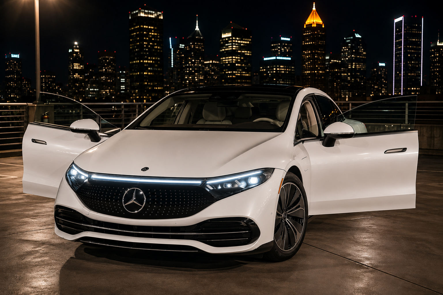Mercedes-Benz EQS 450+ — Night Drive